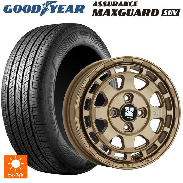 225/70R16 103H グッドイヤー アシュアランス マックスガード SUV エムエルジェイ エクストリームJ サバンザ サテンブラック 16-7J 国産車用 サマータイヤホイール4本セット