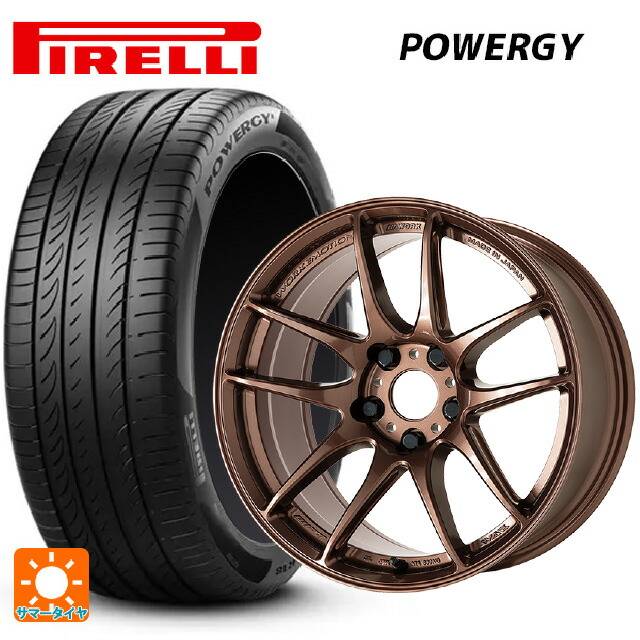 235/55R18 104V XL ピレリ パワジー 正規品 ワーク エモーション CR至極 AMG 18-8.5J 国産車用 サマータイヤホイール4本セット