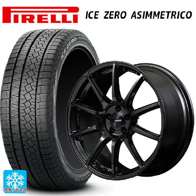 245/40R18 97H XL ピレリ アイスゼロ アシンメトリコ 正規品 # レイズ グラムライツ 57TR 6XZ 18-8J 国産車用 スタッドレスタイヤホイール4本セット