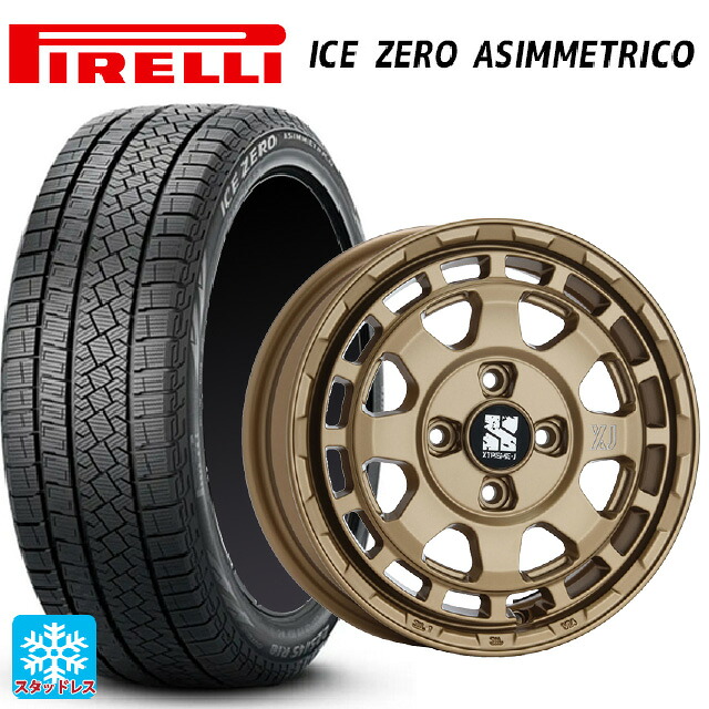 215/60R16 99H XL ピレリ アイスゼロ アシンメトリコ 正規品 # エムエルジェイ エクストリームJ サバンザ サテンブラック 16-7J 国産車用 スタッドレスタイヤホイール4本セット｜タイヤホイール専門店コニシタイヤ