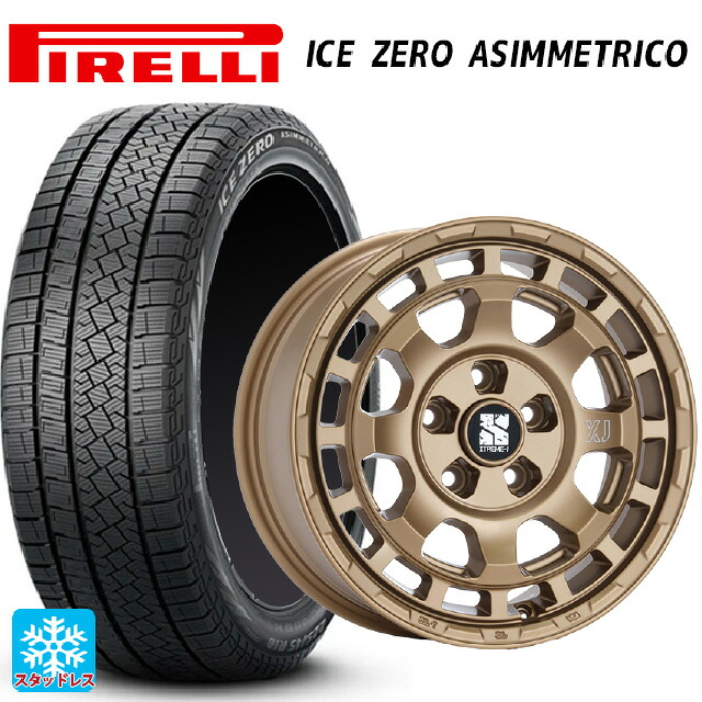 2024年製 205/65R16 95T ピレリ アイスゼロ アシンメトリコ 正規品 # エムエルジェイ エクストリームJ サバンザ マットブロンズ 16-7J 国産車用 スタッドレスタイヤホイール4本セット
