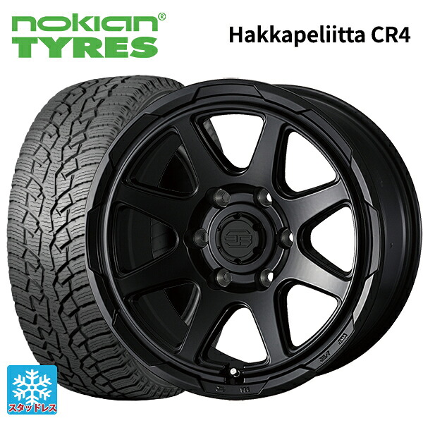 215/65R16 109/107R ノキアン ハッカペリッタCR4 ウェッズ ウェッズ アドヴェンチャー スタットベルグ # セミマットブラック 16-6.5J 国産車用 スタッドレスタイヤホイール4本セット|タイヤホイール専門店コニシタイヤ