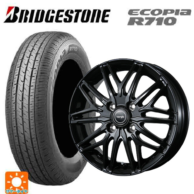 155/80R14 88/86N ブリヂストン エコピア R710 正規品 トピー ヴァーゲル アールフォーファイブ # グロスブラック 14-5.5J 国産車用 サマータイヤホイール4本セット|タイヤホイール専門店コニシタイヤ
