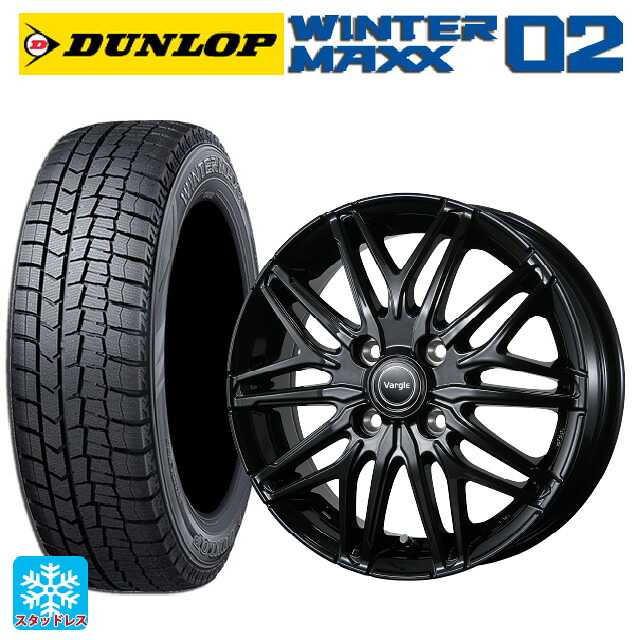 2024年製 185/65R15 92Q XL ダンロップ ウィンターマックス 02(WM02) # トピー ヴァーゲル アールフォーファイブ # グロスブラック 15-6J 国産車用 スタッドレスタイヤホイール4本セット|タイヤホイール専門店コニシタイヤ