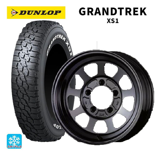 215/70R16 100/97N ダンロップ グラントレックXS1 ホワイトレター ファブレス ヴァローネ DTA9 グロスブラック 16-7J 国産車用 スタッドレスタイヤホイール4本セット｜タイヤホイール専門店コニシタイヤ