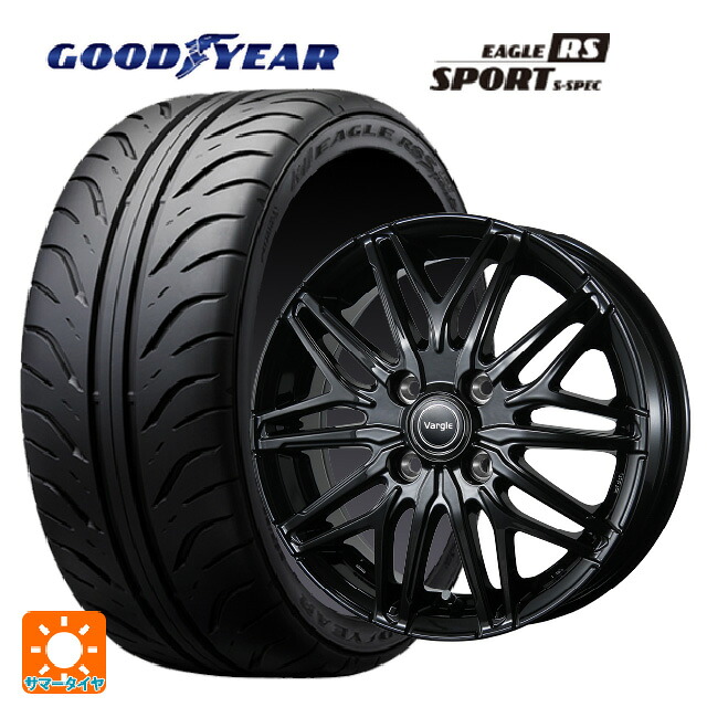 195/55R15 84V グッドイヤー イーグル RS スポーツ S-スペック トピー ヴァーゲル アールフォーファイブ # グロスブラック 15-5.5J 国産車用 サマータイヤホイール4本セット|タイヤホイール専門店コニシタイヤ