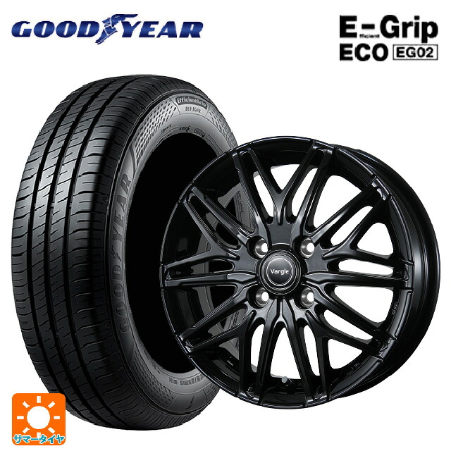 205/65R15 94H グッドイヤー エフィシェントグリップ エコ EG02 # トピー ヴァーゲル アールフォーファイブ # グロスブラック 15-6J 国産車用 サマータイヤホイール4本セット｜タイヤホイール専門店コニシタイヤ