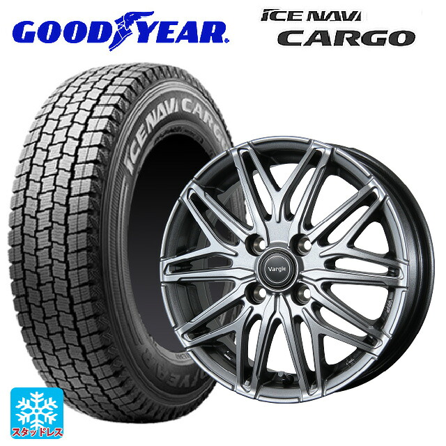 145/80R12 80/78N グッドイヤー アイスナビ カーゴ # トピー ヴァーゲル アールフォーファイブ # S 12-3.5J 国産車用 スタッドレスタイヤホイール4本セット|タイヤホイール専門店コニシタイヤ