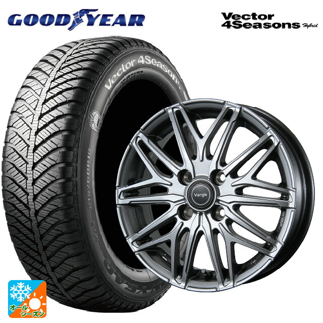 165/60R15 77H グッドイヤー ベクターフォーシーズンズ ハイブリッド トピー ヴァーゲル アールフォーファイブ # S 15-4.5J 国産車用 オールシーズンタイヤホイール4本セット|タイヤホイール専門店コニシタイヤ
