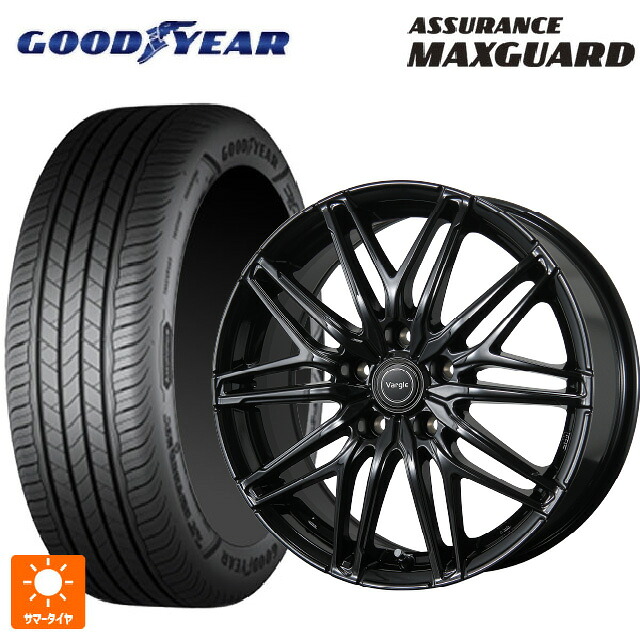 225/45R17 94W XL グッドイヤー アシュアランス マックスガード トピー ヴァーゲル アールフォーファイブ # グロスブラック 17-7J 国産車用 サマータイヤホイール4本セット｜タイヤホイール専門店コニシタイヤ