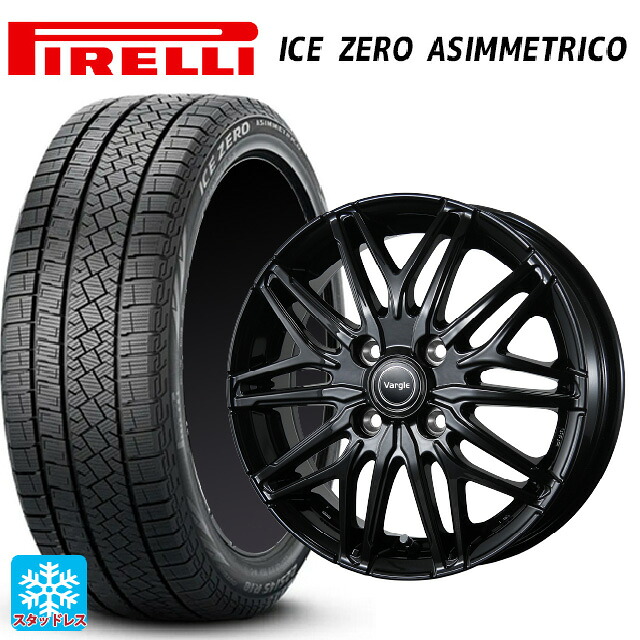 2024年製 195/65R16 92H ピレリ アイスゼロ アシンメトリコ 正規品 トピー ヴァーゲル アールフォーファイブ # グロスブラック 16-6J 国産車用 スタッドレスタイヤホイール4本セット|タイヤホイール専門店コニシタイヤ