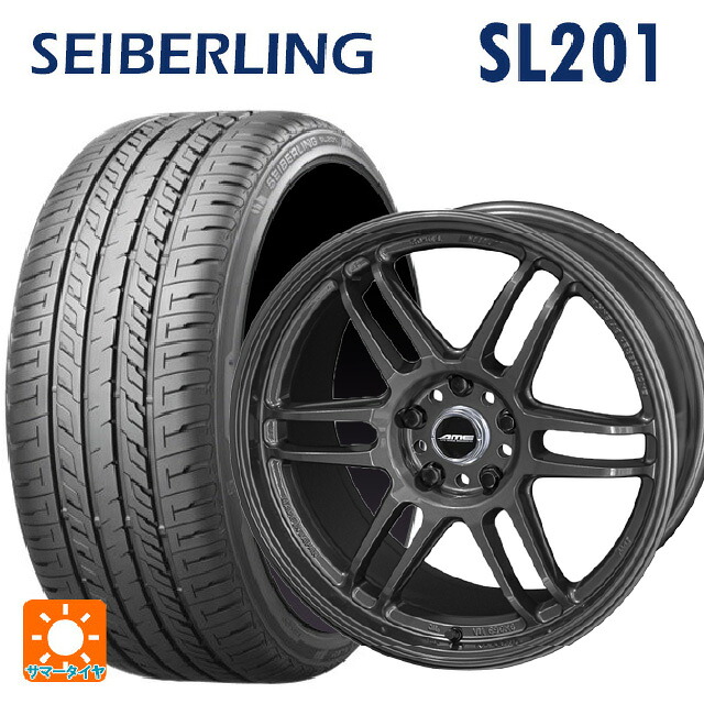 225/55R18 98V セイバーリング セイバーリング SL201(ブリヂストン工場生産) 共豊 トレーサー ティーエムゼロツー ガンブラック 18-8.5J 国産車用 サマータイヤホイール4本セット|タイヤホイール専門店コニシタイヤ