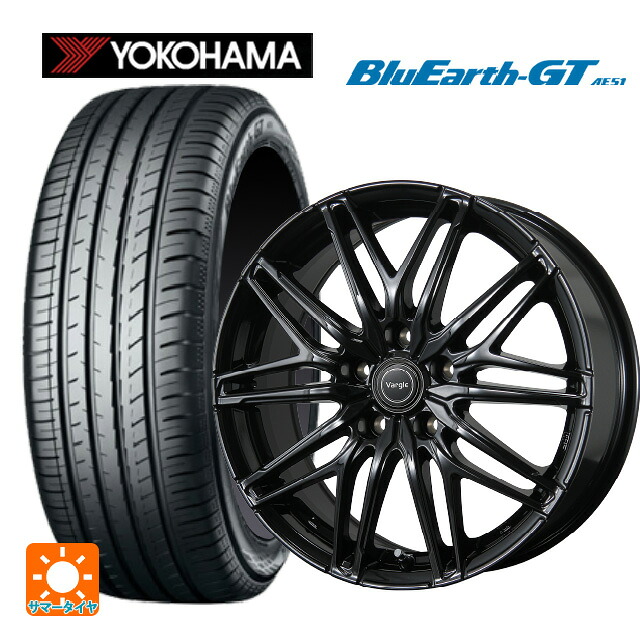 235/45R18 94W ヨコハマ ブルーアースGT AE51 トピー ヴァーゲル アールフォーファイブ # グロスブラック 18-7.5J 国産車用 サマータイヤホイール4本セット|タイヤホイール専門店コニシタイヤ