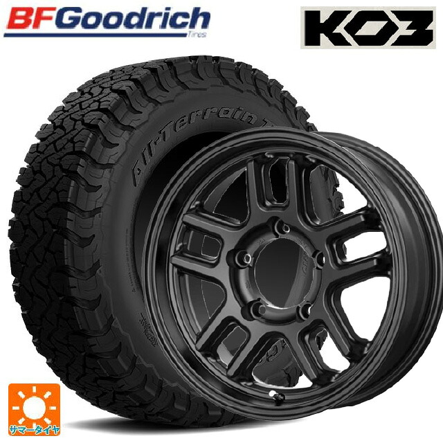 215/65R16 103/100S BFグッドリッチ オールテレーン TA KO3 ブラックレター 正規品 テクノピア マッドクリフ エボ # マットブラック 16-5.5J 国産車用 サマータイヤホイール4本セット|タイヤホイール専門店コニシタイヤ