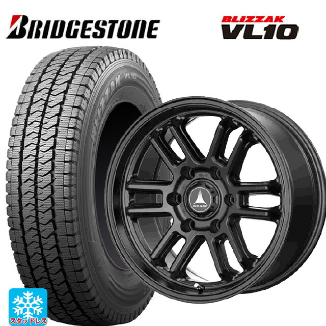 195/80R15 107/105N ブリヂストン ブリザック VL10 正規品 # テクノピア マッドクリフ エボ # マットブラック 15-6J 国産車用 スタッドレスタイヤホイール4本セット｜タイヤホイール専門店コニシタイヤ