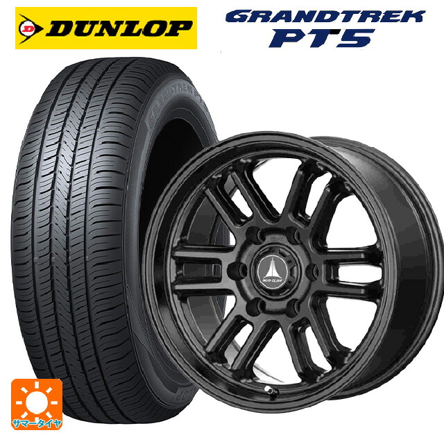 275/65R17 115H ダンロップ グラントレックPT5 テクノピア マッドクリフ エボ # マットブラック 17-8J 国産車用 サマータイヤホイール4本セット｜タイヤホイール専門店コニシタイヤ
