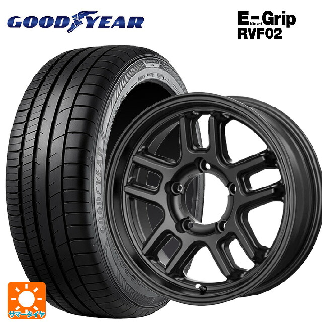 215/65R16 98H グッドイヤー エフィシェントグリップ RVF02 テクノピア マッドクリフ エボ # マットブラック 16-5.5J 国産車用 サマータイヤホイール4本セット｜タイヤホイール専門店コニシタイヤ
