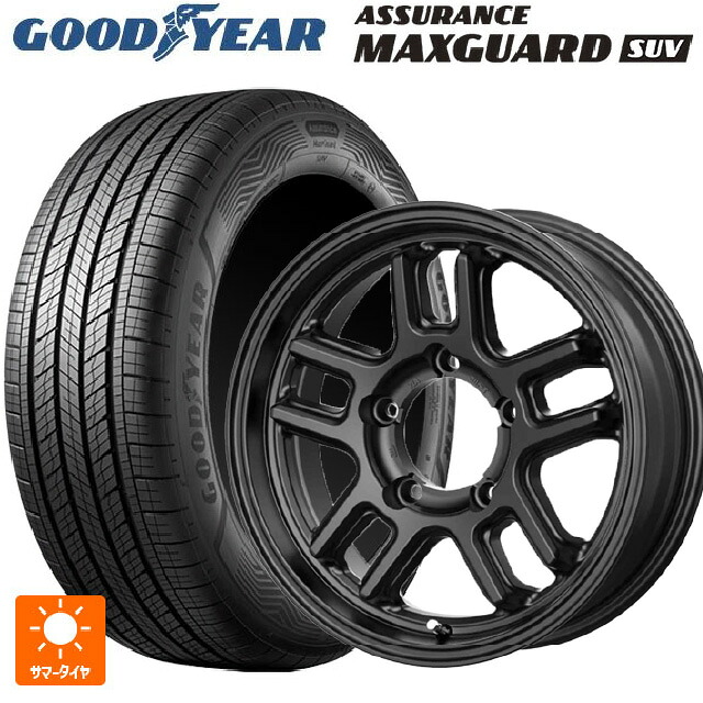 215/70R16 100H グッドイヤー アシュアランス マックスガード SUV テクノピア マッドクリフ エボ # マットブラック 16-5.5J 国産車用 サマータイヤホイール4本セット｜タイヤホイール専門店コニシタイヤ