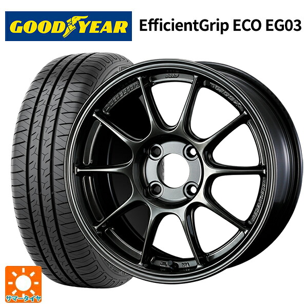 185/55R16 83V グッドイヤー エフィシェントグリップ エコ EG03 ウェッズ ウェッズスポーツ TC105X EJ-TITAN 16-6.5J 国産車用 サマータイヤホイール4本セット｜タイヤホイール専門店コニシタイヤ