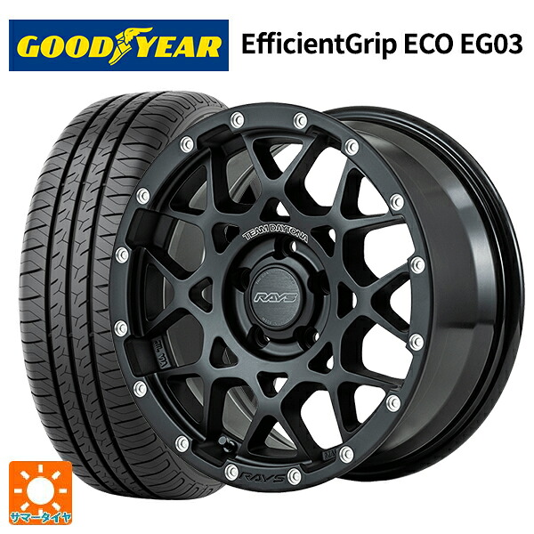205/55R16 94W XL グッドイヤー エフィシェントグリップ エコ EG03 レイズ チームデイトナ M8 # N2 16-7J 国産車用 サマータイヤホイール4本セット｜タイヤホイール専門店コニシタイヤ