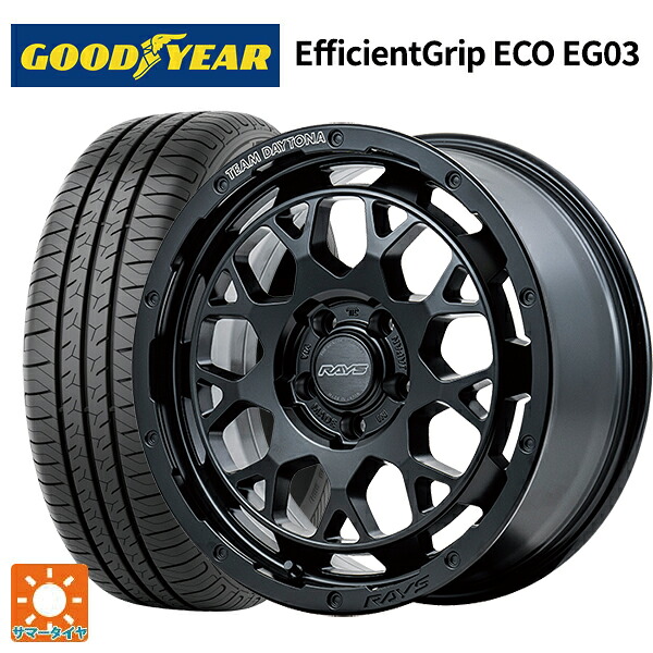 185/60R16 86H グッドイヤー エフィシェントグリップ エコ EG03 レイズ チームデイトナ M9+ BOJ 16-7J 国産車用 サマータイヤホイール4本セット｜タイヤホイール専門店コニシタイヤ