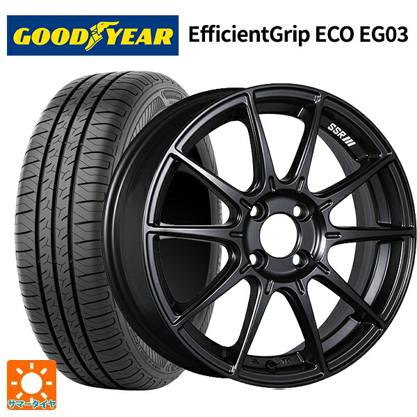 175/65R15 84H グッドイヤー エフィシェントグリップ エコ EG03 タナベ SSR GT X01 フラットブラック 15-6J 国産車用 サマータイヤホイール4本セット｜タイヤホイール専門店コニシタイヤ