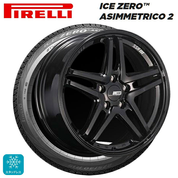 235/50R18 101H XL ピレリ アイスゼロ アシンメトリコ 2 正規品 タナベ SSR GT V06 グロスブラック 18-7.5J 国産車用 スタッドレスタイヤホイール4本セット｜タイヤホイール専門店コニシタイヤ