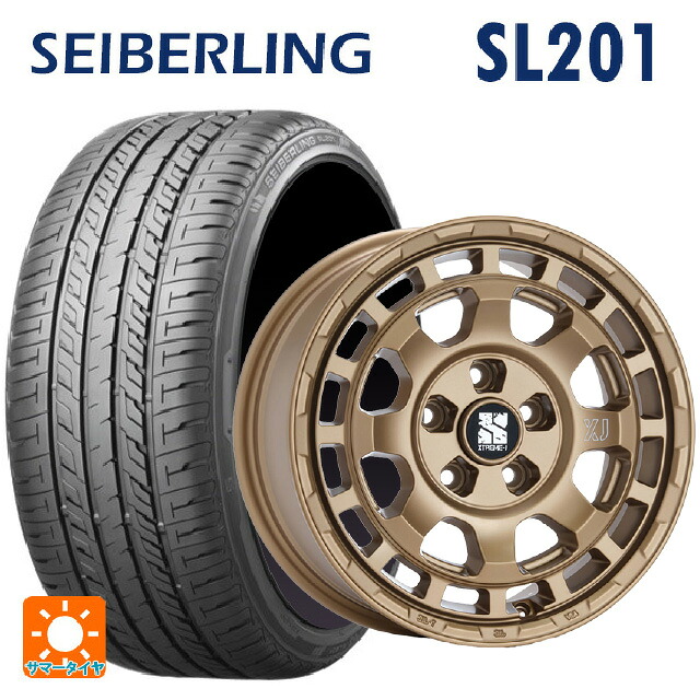 195/55R16 87V セイバーリング セイバーリング SL201(ブリヂストン工場生産） エムエルジェイ エクストリームJ サバンザ マットブロンズ 16-7J 国産車用 サマータイヤホイール4本セット｜タイヤホイール専門店コニシタイヤ
