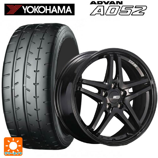 245/40R18 97Y XL ヨコハマ アドバン A052 正規品 タナベ SSR GT V06 グロスブラック 18-7.5J 国産車用 サマータイヤホイール4本セット