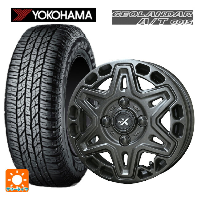 ミツビシ デリカミニ(4WD車)(B3系)用 165/60R15 77H ヨコハマ ジオランダー A/T G015 ブラックレター 正規品 共豊 PPX MK6 ステルスグレーメタリック 新品サマータイヤホイール 4本セット 68,706円