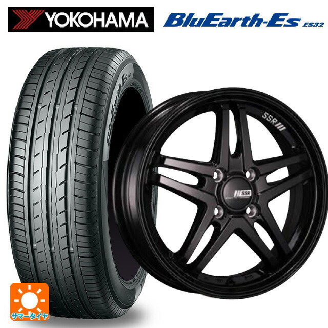 195/50R16 84V ヨコハマ ブルーアースEs ES32 # タナベ SSR GT V06 グロスブラック 16-6J 国産車用 サマータイヤホイール4本セット