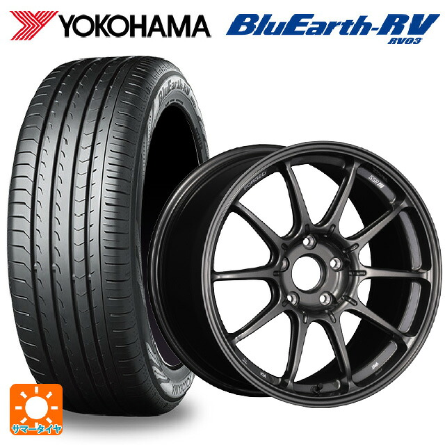225/55R18 98V ヨコハマ ブルーアース RV03 # タナベ SSR GT X01 フォージド GT ガンメタ 18-8.5J 国産車用 サマータイヤホイール4本セット