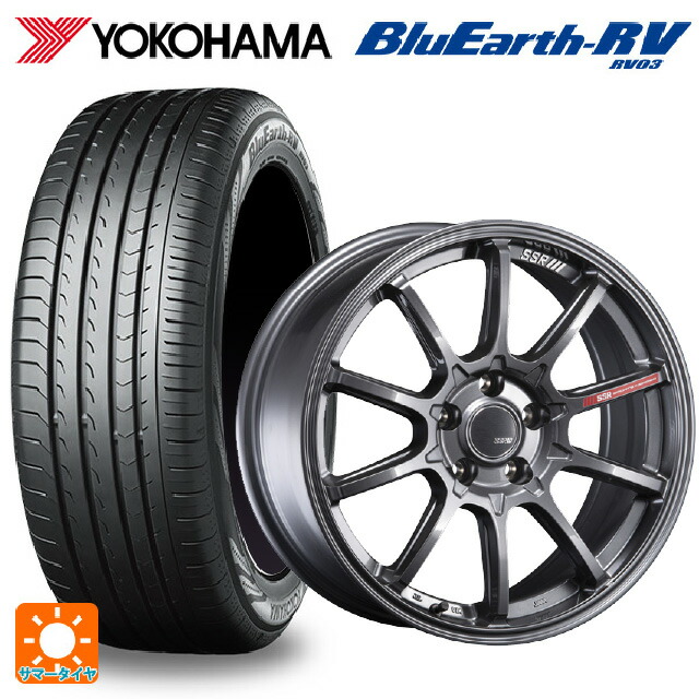225/40R19 93W XL ヨコハマ ブルーアース RV03 # タナベ SSR GT V05 グラファイトガンメタ 19-8J 国産車用 サマータイヤホイール4本セット
