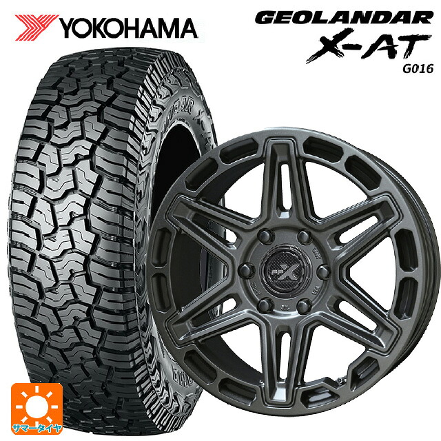 215/70R16 100/97Q ヨコハマ ジオランダー X-AT G016 ブラックレター 正規品 共豊 PPX MK6 ステルスグレーメタリック 16-7J 国産車用 サマータイヤホイール4本セット
