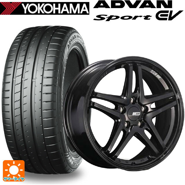 235/45R18 98Y XL ヨコハマ アドバンスポーツ EV V108 正規品 タナベ SSR GT V06 グロスブラック 18-8J 国産車用 サマータイヤホイール4本セット