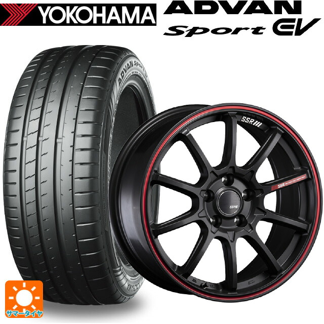 235/45R18 98Y XL ヨコハマ アドバンスポーツ EV V108 正規品 タナベ SSR GT V05 フラットブラック/レッドライン 18-7.5J 国産車用 サマータイヤホイール4本セット 329,420円