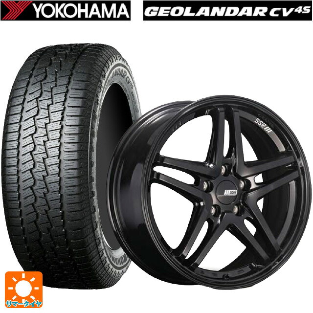 225/60R18 100H ヨコハマ ジオランダー CV G058 正規品 タナベ SSR GT V06 グロスブラック 18-7.5J 国産車用 サマータイヤホイール4本セット｜タイヤホイール専門店コニシタイヤ