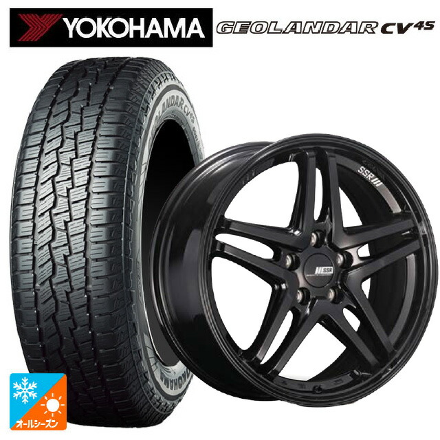 225/60R18 104V XL ヨコハマ ジオランダー CV 4S G061 正規品 タナベ SSR GT V06 グロスブラック 18-8J 国産車用 オールシーズンタイヤホイール4本セット｜タイヤホイール専門店コニシタイヤ 137,655円