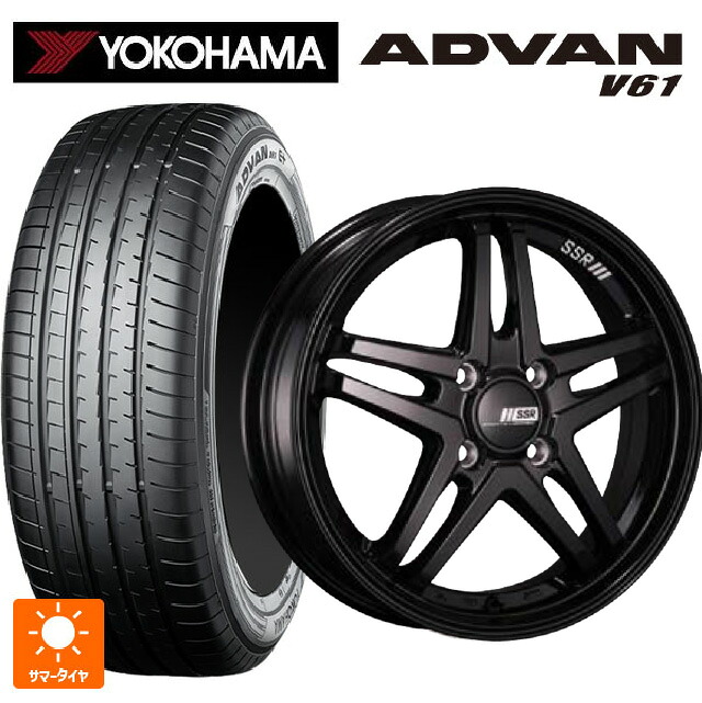 225/60R17 99H ヨコハマ アドバン V61 正規品 タナベ SSR GT V06 グロスブラック 17-7J 国産車用 サマータイヤホイール4本セット