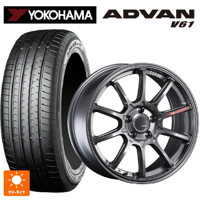 235/60R18 107V XL ヨコハマ アドバン V61 正規品 タナベ SSR GT V05 グラファイトガンメタ 18-7.5J 国産車用 サマータイヤホイール4本セット