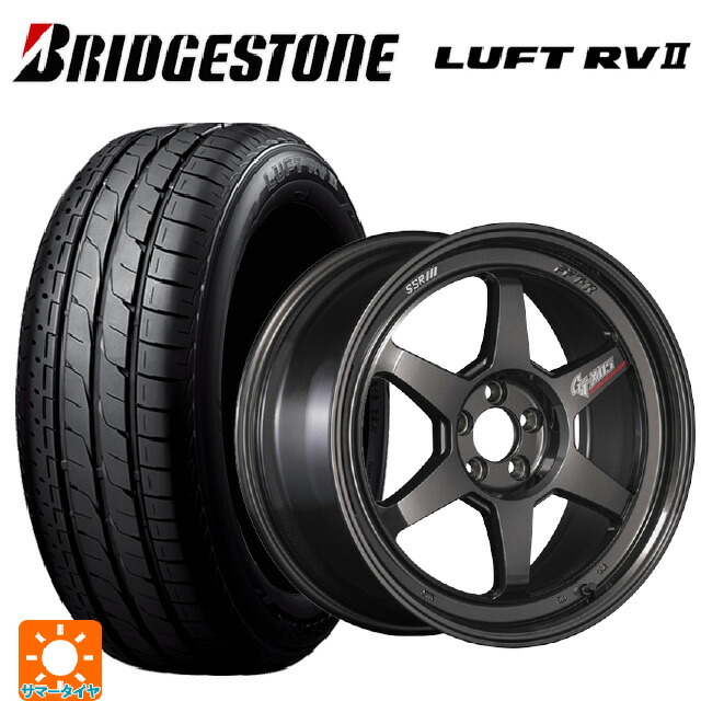 235/55R18 100V ブリヂストン ルフトRV2(日本製) 正規品 # タナベ SSR GT X05 DR エディション プリズムダークガンメタ 18-8.5J 国産車用 サマータイヤホイール4本セット