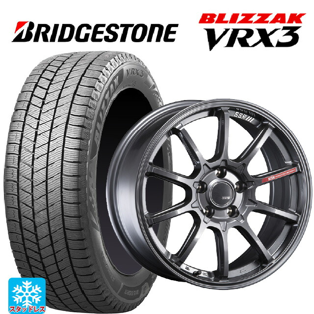 225/60R17 99Q ブリヂストン ブリザック VRX3 正規品 # タナベ SSR GT V05 グラファイトガンメタ 17-7J 国産車用 スタッドレスタイヤホイール4本セット｜タイヤホイール専門店コニシタイヤ 134,115円