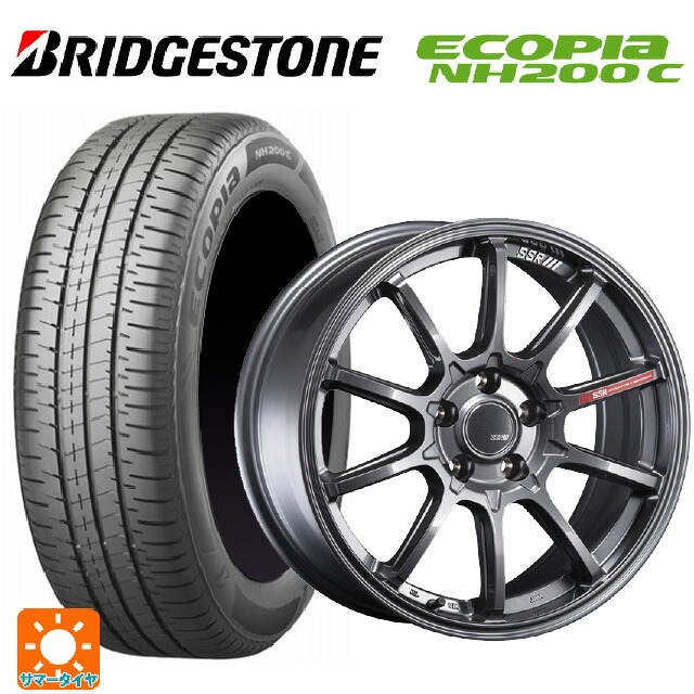 2024年製 195/45R17 81W ブリヂストン エコピア NH200C 正規品 # タナベ SSR GT V05 グラファイトガンメタ 17-7J 国産車用 サマータイヤホイール4本セット