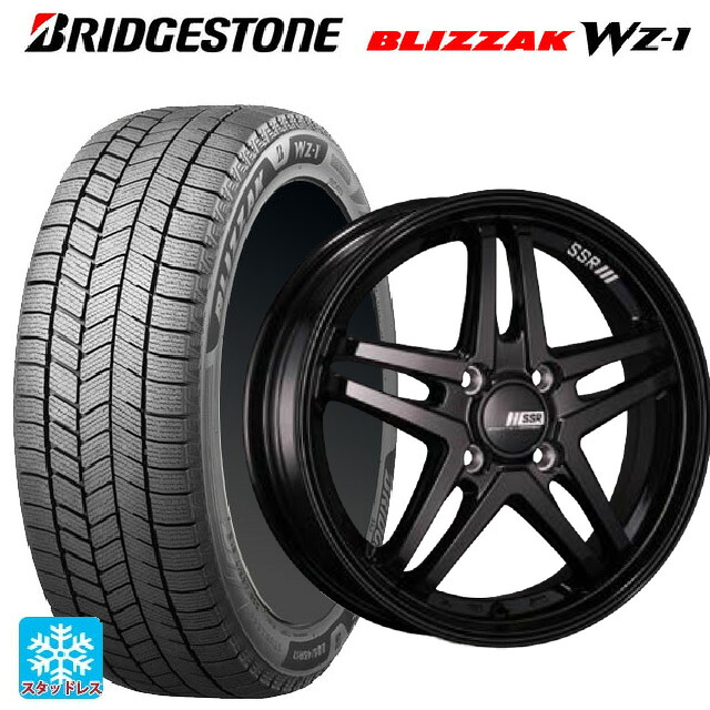 ミツビシ デリカミニ(4WD車)(B3系)用 2025年製 165/60R15 77Q ブリヂストン ブリザック WZ1 正規品 タナベ SSR GT V06 グロスブラック 新品スタッドレスタイヤホイール 4本セット