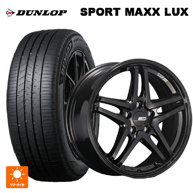 245/45R18 100W XL ダンロップ スポーツ マックス ラックス タナベ SSR GT V06 グロスブラック 18-7.5J 国産車用 サマータイヤホイール4本セット