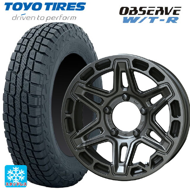 スズキ ジムニーノマド(JC74W)用 225/75R16 103/100Q トーヨー オブザーブ W/T-R 共豊 PPX MK6 ステルスグレーメタリック 新品スタッドレスタイヤホイール 5本セット|タイヤホイール専門店コニシタイヤ
