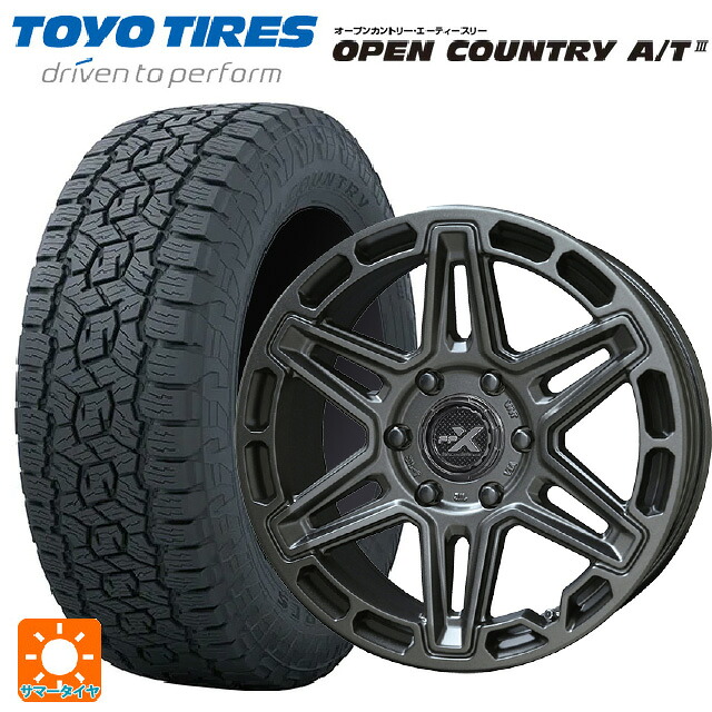 225/70R16 103H トーヨー オープンカントリー AT3 ブラックレター 共豊 PPX MK6 ステルスグレーメタリック 16-7J 国産車用 サマータイヤホイール4本セット
