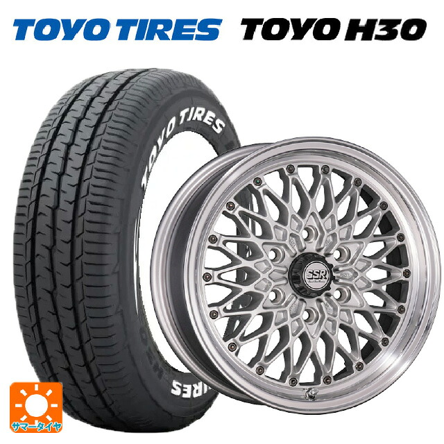 215/60R17 109/107R トーヨー H30 ホワイトレター タナベ SSR フォ―ミュラー メッシュ HC シルバー 17-6.5J 国産車用 サマータイヤホイール4本セット