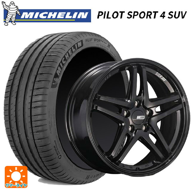 トヨタ bZ4X(11/15系)用 235/60R18 107W XL ミシュラン 正規品 パイロットスポーツ4SUV タナベ SSR GT V06 グロスブラック 新品サマータイヤホイール 4本セット