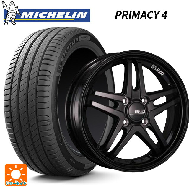 225/65R17 102H ミシュラン 正規品 プライマシー4 タナベ SSR GT V06 グロスブラック 17-7J 国産車用 サマータイヤホイール4本セット